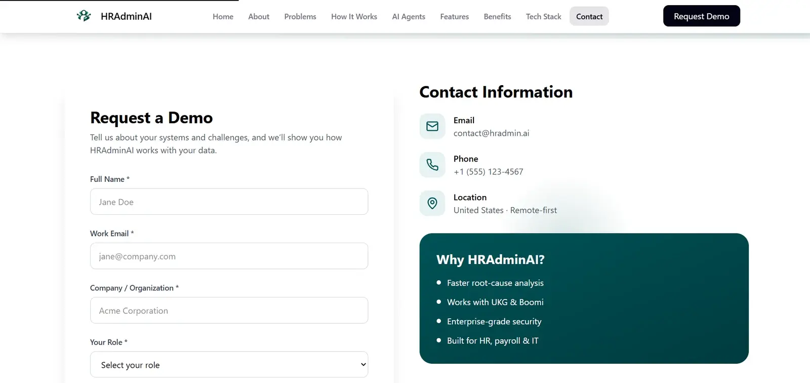 HRAdminAI product screen 2