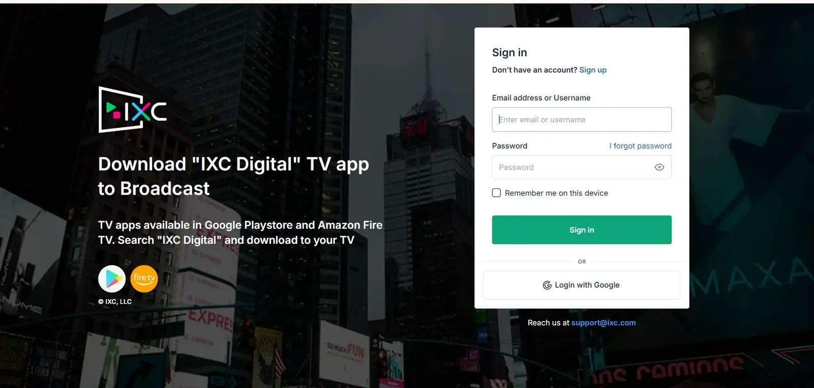 IXC Digital Display product screen 2